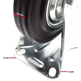 Wiltec Transportrolle 70 kg Schwarz