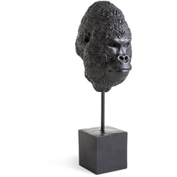 Deko-Objekt Gorillakopf 47 cm Polyresin Schwarz