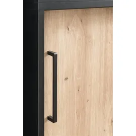 Proregal Raven Aktenschrank 84 x 100 x 41 cm Eiche/Schwarz