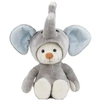 Schaffer Knuddel mich! 5722 Plüsch Teddy Hoodiebär Teddyfant, Grau-blau-cremeweiß
