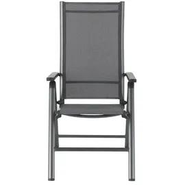 Möbel Kraft Solitaire Gartenklappsessel 58,5 x 67 x 109 cm grau/silber klappbar