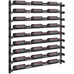 VintageView Evolution Wandhalterung 76 cm dreifache Tiefe. Weinflaschenhaltersystem (54 Flaschen) schwarz