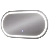Vicco Miral 80 x 40 cm mit Frontlight Beleuchtung, Model 55485 - Transparent