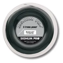 Signum Pro Unisex – Erwachsene Outbreak Tennis-Saite, schwarz, 1,18 mm x 200 m