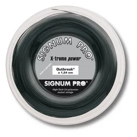Signum Pro Unisex – Erwachsene Outbreak Tennis-Saite, schwarz, 1,18 mm x 200 m