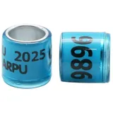 HUFFA 200 Pcs 2025 Aluminium Kunststoff Taube Fuß Ring Mit Anzahl Brief Vogel Bein Zeichen Ringe Fly Rennen Identifikation Tauben Tragen(AU-ARPU)