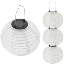 Spetebo Lampion Nylon 20 cm 4er Set Solar warm weiß