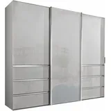 Wiemann Schwebetürenschrank »Malibu, stilvolles Design, Made in Germany«, mit Glasfront, in verschiedenen Breiten, Schubladen Selbsteinzug weiß/Weißglas, , 761075-0 B/H/T: 300 cm x 217 cm x 67 cm