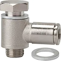 Riegler L-Steckverschraubung »metallica«, M5 a., Schlauch- Ø5, MS vern.