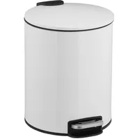 Relaxdays Kosmetikeimer, 5 Liter, Absenkautomatik, entnehmbarer Inneneimer, Bad Mülleimer,