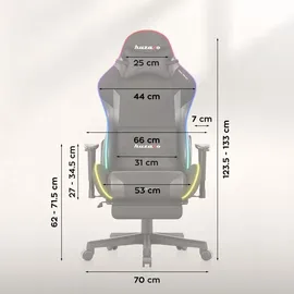 huzaro Force 5.7 RGB Gaming-Stuhl Schwarz