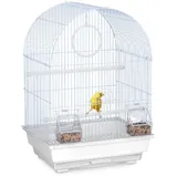 Relaxdays Vogelkäfig Relaxdays 49,5 x 34,5 x 31 cm weiß