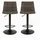 House Nordic Barhocker 2er-Set MIDDELFART 43 x 43 x 88 cm Grau
