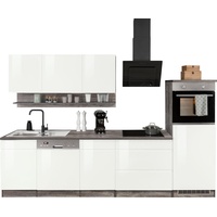 Kochstation Küchenzeile »KS-Virginia«, Breite 300 cm, ohne E-Geräte, weiß