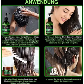 Aliver Haarshampoo Rizinusöl Kopfhaut Pflege Haarwachstum 300 ml