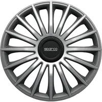 Sparco SPC1593GRSV Set von 4 Radkappen 15 Zoll Treviso,