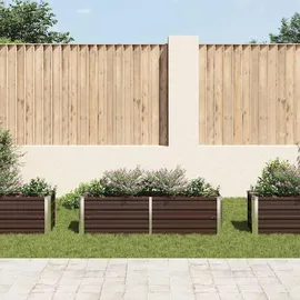 vidaXL Garten-Hochbeet verzinkter Stahl rechteckig 160 x 40 x 45 cm Braun 