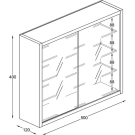 VCM Mid.you Hängevitrine Glas Modern und platzsparend Glas Vitrinenschrank - Drivalo S