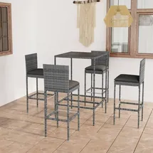 vidaXL Gartenbar-Set 5-tlg. Grau