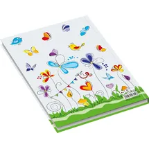 RNK Kladde Notizbuch Schmetterlinge A4 liniert