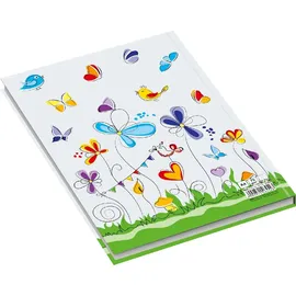 RNK Kladde Notizbuch Schmetterlinge A4 liniert