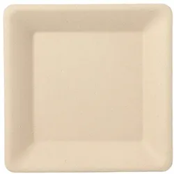 50 Teller, Zuckerrohr `pure` eckig 15,5 cm x 15,5 cm natur