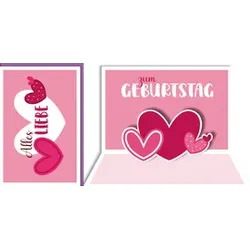 Geburtstagskarte Pop-up Herzen 512625 Bild