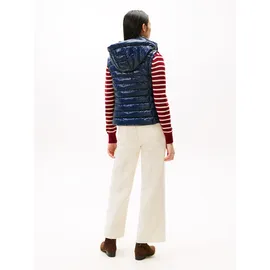 Tommy Hilfiger Steppweste LW PADDED SLIM VEST leicht glänzende Oberfläche blau S (36)