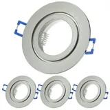 Sweet Led Einbaustrahler 4er Set rund Aluminium Chrom