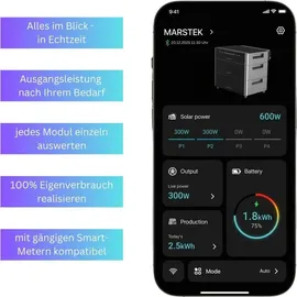 myvoltaics Balkonkraftwerk 2000 Watt inkl. Marstek Venus D 0-7,68 kWh