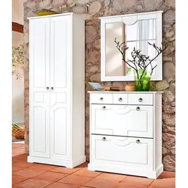 Home Affaire Spiegel HOME AFFAIRE "Klera", weiß, B:81cm H:81cm T:5cm, Glas, Spiegel, Breite 81 cm, aus massiver Kiefer, FSC-zertifiziert