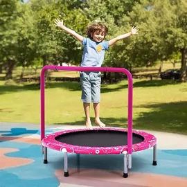 Costway Mini Trampolin 92 cm rosa/schwarz