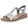 Rieker Riemchensandale Damen Hellblau/Rosé/Silberfarben 40