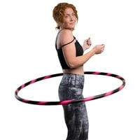 Hoopomania Hula-Hoop-Reifen Hula Hoop Reifen für Anfänger Ø95cm Pink schwarz Ø 95 cm