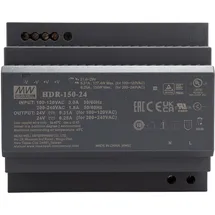 MeanWell Mean Well HDR-150-24 Hutschienen-Netzteil (DIN-Rail) 24 V/DC 150 W Anzahl Ausgänge:1 x Inhalt 1