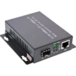 InLine Netzwerk Media Konverter 10/100/1000Mb/s TP zu SFP LWL - SM - 20km