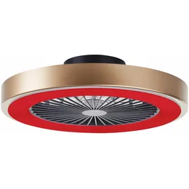 Brilliant Slimline 49 cm Deckenventilator Gold/Schwarz