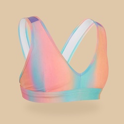 Bikini-Oberteil Mädchen Triangel Surfen – Lily 900 blur/rosa, rosa, Gr. 164 – 14 Jahre