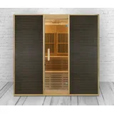 XXXL Luxus Infrarotsauna +Infrarotkabine Kombi SET Sauna inkl. Saunaofen 6 Pers.