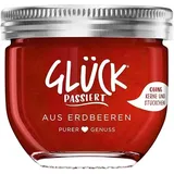 GLÜCK PASSIERT - aus Erdbeeren Fruchtaufstrich ohne Stückchen fein passiert - 230g (Packung mit 6)
