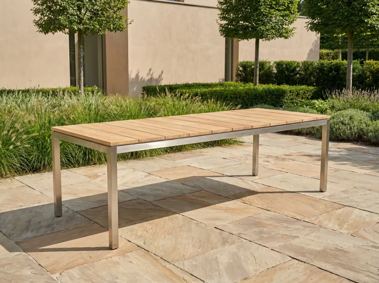 Tisch Utah Edelstahl - 166 x 95 cm