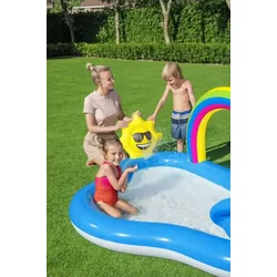 Aufblasbarer Spielplatz für den Garten Sunny Rainbow 257x145x91cm BESTWAY + Rutsche