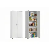 home collective Mehrzweckschrank 75 x 35 x 184 cm Weiß
