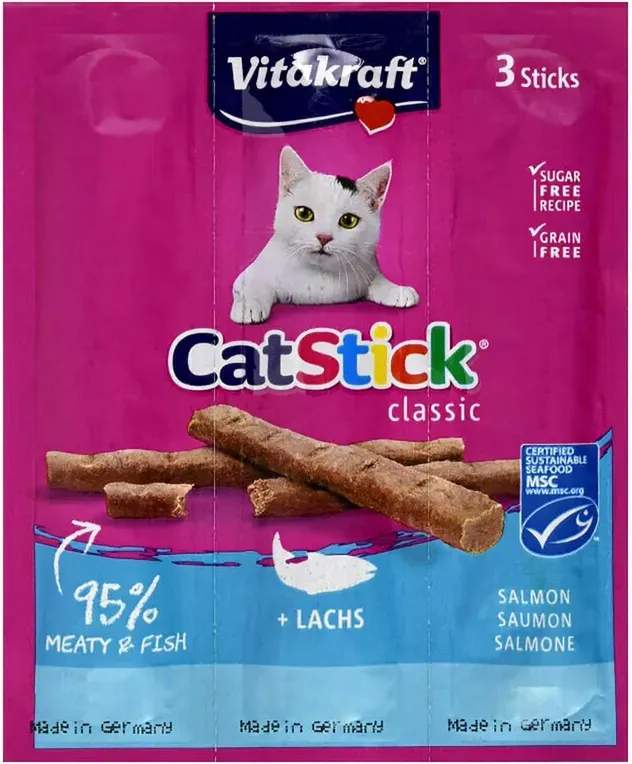 Katzenstick Lachs - 3 Sticks