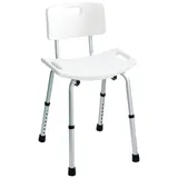 Wenko Secura Dusch- und Badhocker mit Rückenlehne anthrazit