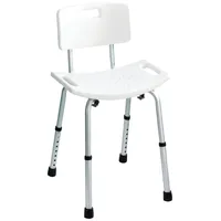 Wenko Secura Dusch- und Badhocker mit Rückenlehne anthrazit