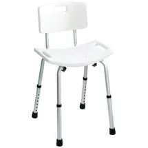 Wenko Secura Dusch- und Badhocker mit Rückenlehne anthrazit