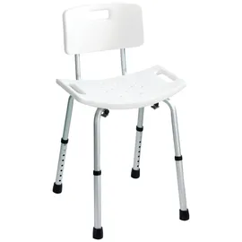 Wenko Secura Dusch- und Badhocker mit Rückenlehne anthrazit