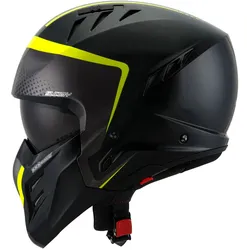 Suomy Armor Crew, Modularhelm - Matt Schwarz/Neon-Gelb - L