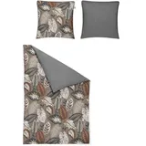 Irisette Mako-Satin Bettwäsche Set Crown-K 8402 Safran 155 x 220 cm + 1 x Kissenbezug 80 x 80 cm